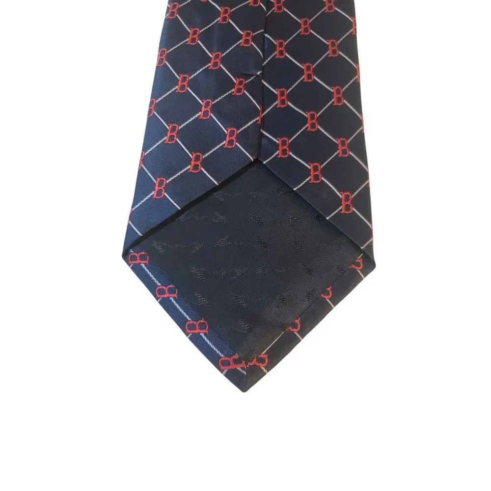MLB Boston Red Sox Neck Tie Mens Official Blue Red White 'B' Logo Baseball Sport